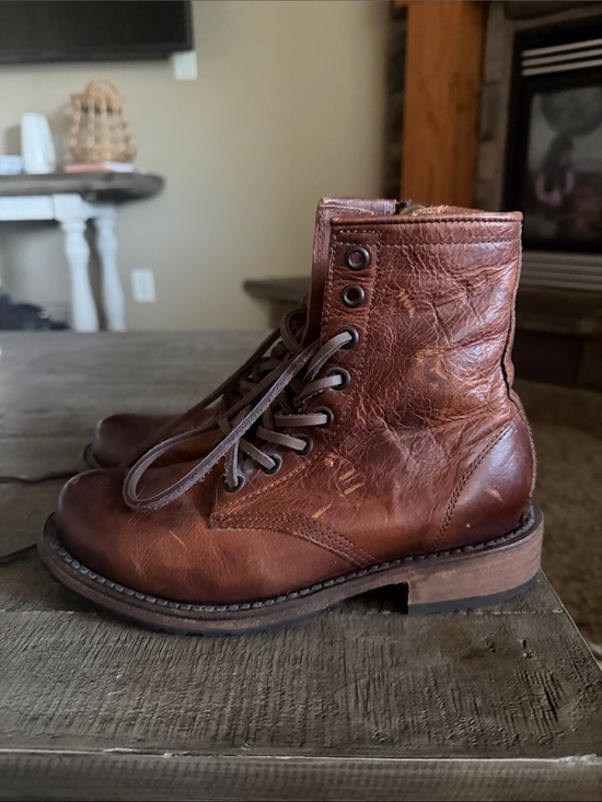 Freebird by Steven Shoes - Freebies by Steve Manchester Leather Lace-Up Combat Boots